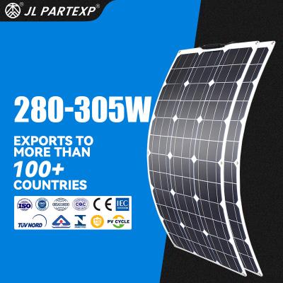 China 280W 285W 290W 295W 300W 305W Flexible Solar Energy Cell Panel PV Photovoltaic Modules Roof Power System Station 210*105mm Mono for sale