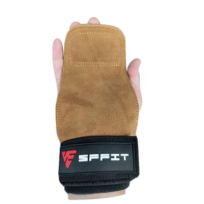 China Durable Quality Assurance Leather Gym Wrist Straps For Weightlifting Training Grips Palm Protector for sale