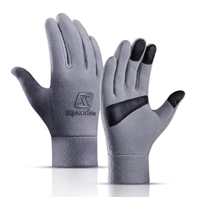 China Men's Anti Slip Winter Warm Soft Palm Women's Touch Screen Gloves Gym Running Recycling Gloves for sale