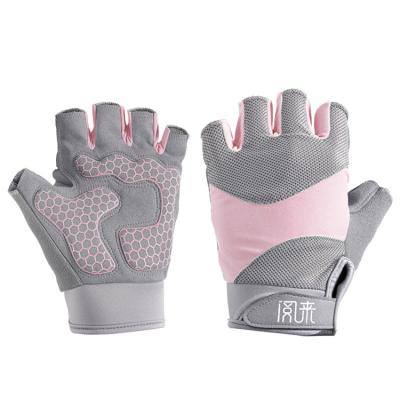 China Breathable Custom Sports Lightweight Womens Half Finger Cycling Gloves for sale