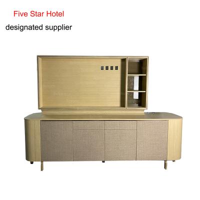 China Beltone Contemporary Hotel Design Guest Room Furniture Wooden 4 Drawer TV Cabinet And Table TV Stands for sale