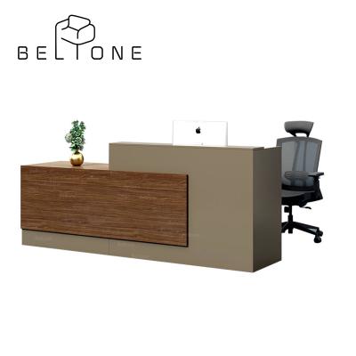 China Convertible Beltone Customized Modern Design Office Furniture Reception Computer Desk for sale