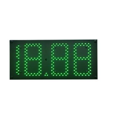 China Oil Price Display For Gas Station 18 Inch LED Gas Price Signs 7 Segment Outdoor Use IP65 Green Digit Gas Display Board for sale