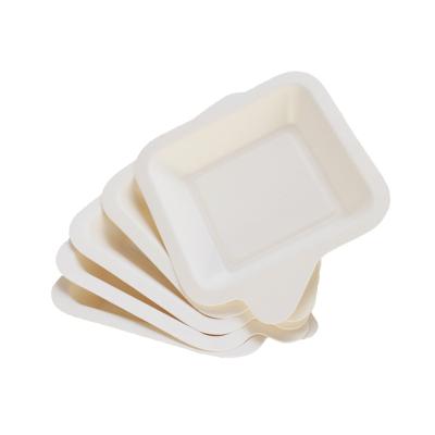 China Sugar Cane Plate Round Salad Disposable Hot Healthy Sugar Cane Dish Degradable Disposable Tableware for sale