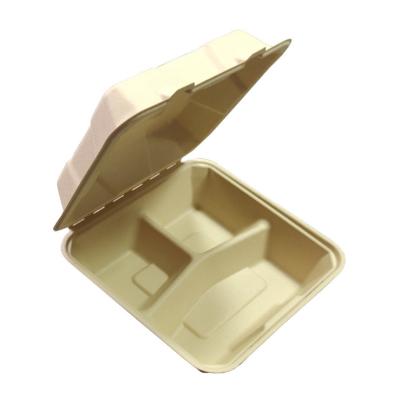 China Disposable Sugar Cane Box For Fast Food ShopKitchen Square Size Sugar Cane Box For Fast Food ShopCustomizable Square Supplies for sale