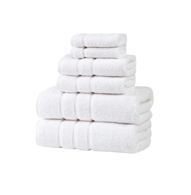 China 100% Daily Quick Dry Fade Resistant Cotton Washcloth Bath Towel Set of 6 Pieces Strong Absorbent Safe for Kids for sale