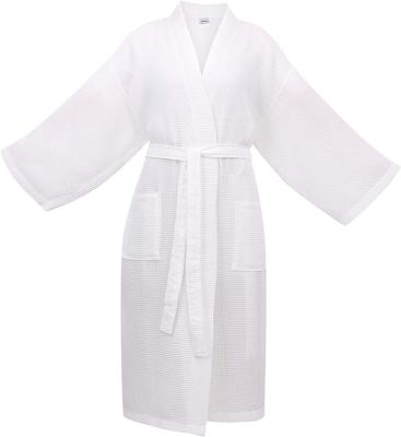 China Lightweight Unisex Weave Kimono Women Bathrobe Cotton Waffle QUICK DRY for sale