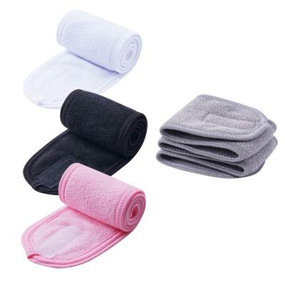 China European and American Style Terry Cloth Stretch With Sports Magic Facial Spa Shower Makeup Tape Thick Logo Headband for sale