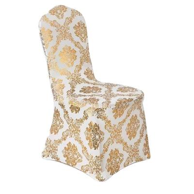 China Simple RTS Free Sample Cheap Hotel Spandex Dining Elegant Wedding Chair Covers for sale