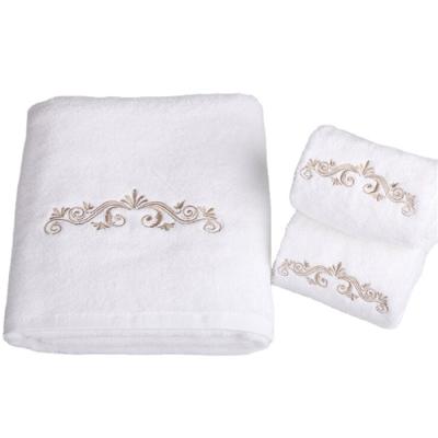 China High Quality RTS Logo Customized 3 Bath Towel Set QUICK DRY 70x140 100% Cotton For Sauna And Jacuzzi Use for sale