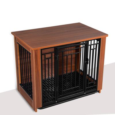 China Windproof Indoor and outdoor wooden dog kennels and crates for large dogs,puppy .Heavy-Duty Dog Cage with Multi-Purpose Removable Tray for sale