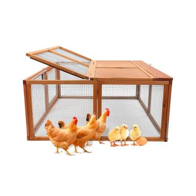 China Windproof Wooden Chicken Coop Chick Cage Run, Rabbit Hutch Enclosure Poultry Outdoor Use,chicken box chicken wire mesh poultry farming for sale