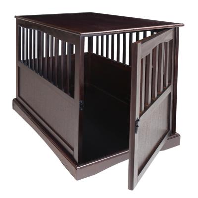 China Windproof Indoor Solid Wooden Large Pet Crate, End Table dog furniture Easy Assembly Decorative Dog Kennel for Small Medium Pets for sale