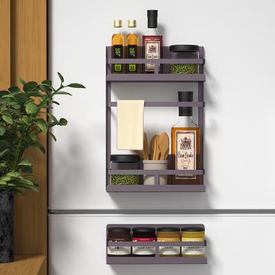 China Sustainable Refrigerator Spice Rack,Kitchen iron Shelf for,Refrigerator Fridge Organize Space Saver for Refrigerator and Microwave Oven for sale