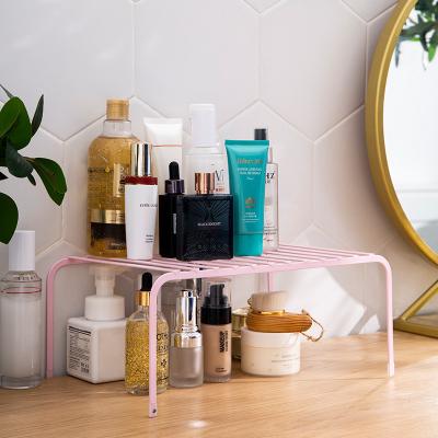 China Sustainable Metal Storage rack Organizer,Desk Supplies,cosmetics and tableware commodity shelf for bathroom,kitchen,study for sale