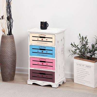 China Storage Wooden bedroom nightstand Storage side table with Drawers Portable Desktop Cabinet Organizer for Home Office chest of drawers for sale