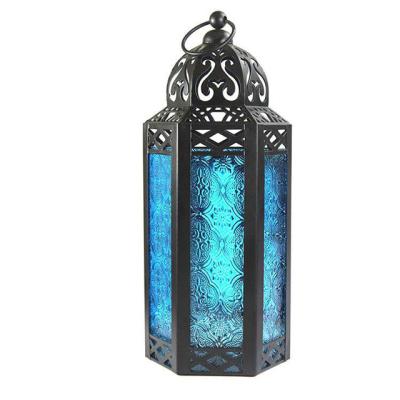 China Portable luxury metal lantern in new design metal etching lantern for new latest votive home decoration metal candle in wholesale price for sale