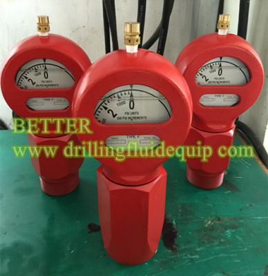 China BETTER Type D Mud Pressure Gauge Equal OTECO Model 7 End Connection 2