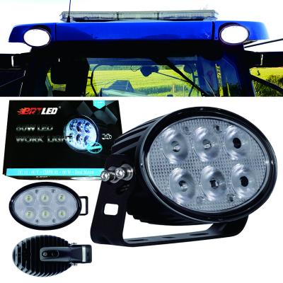 China Auto Lighting System Auxiliary Lighting Die Cast Aluminum Housing Work Light Led 60W Oval IP68 Bright Flood Beam 12V Auto Led Tractor Work Lights for sale