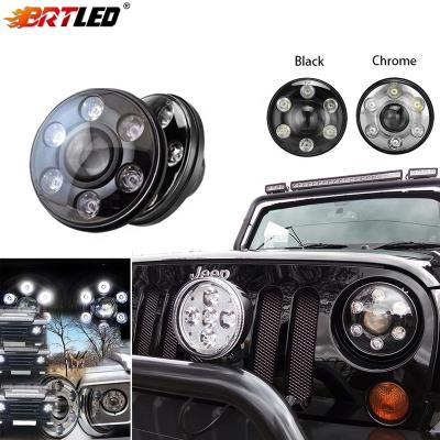 China Aluminum Alloy 7 Inch 3900lm Chrome Round CEE Dot IP68 IP69K High Power Led Headlights For Jeep Truck Auto Offroad Cars for sale