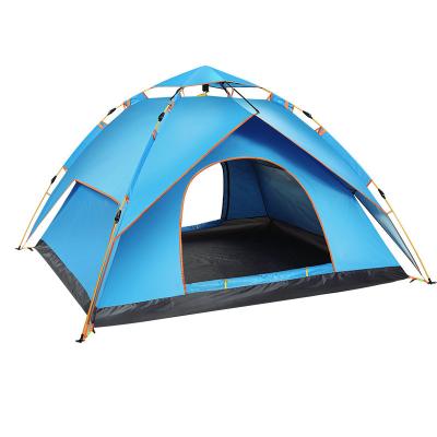 China Instant Light Pop Up Automatic Tents Waterproof Custom Logo Outdoor Pattern Camping Customized Outdoor Tents For 3-4 Persons for sale