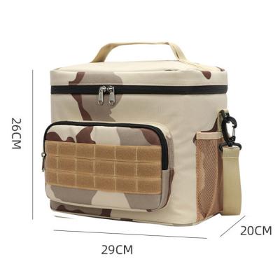 China Waterproof Ready To Ship Waterproof Camping Cooler Backpack Customized Logo Lunch Bag 15L Large Volume Camouflage Pattern for sale