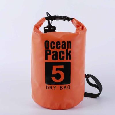 China Dry bag 2021 hot selling pvc drybag 5 liter dry bag custom logo roll up ocean pack waterproof dry bag for sale