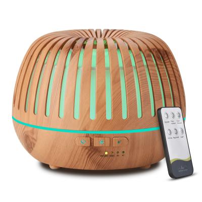 China Hotel Essentials 500ML Home Ultrasonic Cool Mist Essential Oil Diffuser With Color LED Light With Timer Function for sale