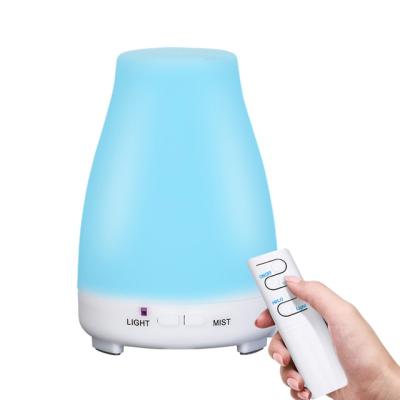 China New Remote Control 200ml Household Essential Oil Diffuser Ultrasonic Air Humidifier with 7 Colors LED Light for sale