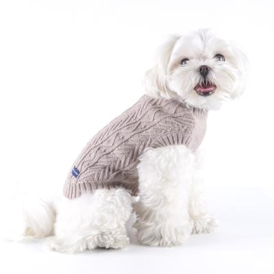 China New Arrival Sustainable Top Selling Pet Clothes Factory Wholesale Pure Color Single Twist Dog Knit Sweater Autumn Winter Puppy Clothes for sale