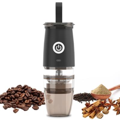 China Outdoor easy to use multifunctional 2 in 1 black portable coffee grinder with 5 grind levels for sale