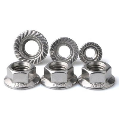 China Heavy Industry STAINLESS STEEL A2-70 M4 M5 M6 M8 M10 M12 M14 M16 M18 M20 FLANGE NUTS for sale