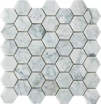 China Parquet Hexagon Marble Mosaic Wall Slab for sale