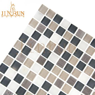 China Mini parquet vetro mosaico swimming pool tiles glass mosaic for sale