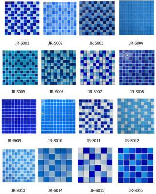 China WHOLESALE blue slab glass mosaic flooring swimming pool for sale