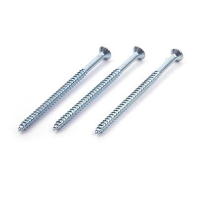 China Wide Application High Grade Customized Flat Yellow Zinc Chipboard Flat Head Wood Screw for sale