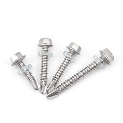 China HEX Factory Hot Selling Stainless Steel Gasket Roofing Hex Head Self-Drilling Screws for sale