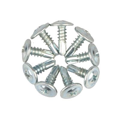 China Wholesale Blue White Wafer Head Construction Cross Truss Head Self Drilling Steel Wafer Head Screws for sale