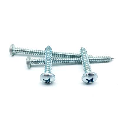 China Pan Hot Selling Steel Structure Screws Self Tapping Pan Zinc Galvanized Head Screws, Blue And White, Support Customization for sale