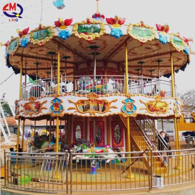 China Over 5 years luxury and high quality 38/68/88 person double layer horse carousel ride for sale for sale