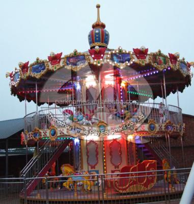 China Over 5 Years Amusement Park Ride 68 Seats Double Layer Luxury Carousel Horse for sale