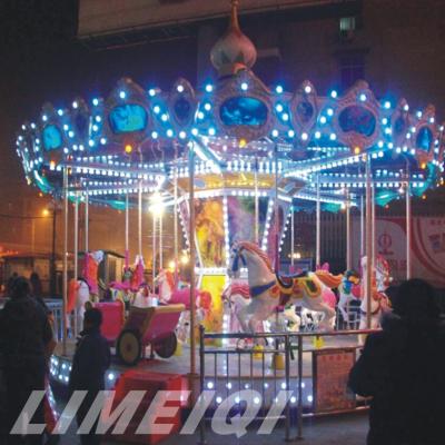 China FRP and steel portable merry carousel go around chinese carousel /carousel rental china for sale for sale