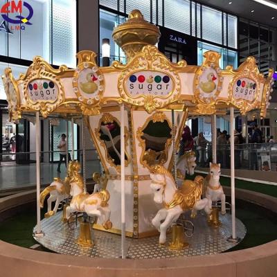 China Fiberglass Reinforced Plastics Kids Indoor Playground Animal Carousel Kids Rides 6 Seats Mini Carousel Horse Ride For Sale for sale