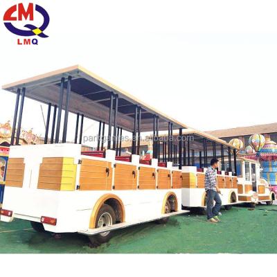 China Over 5 Years Tourist Road Train With Diesel Engine Trackless Train For Sale for sale