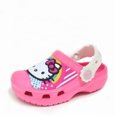 China Daily Kitty Cute Gilrs Flat Beach Sandals Kids Summer Factory Direct Deodorization Clog Shoes Cheap Children Hello for sale