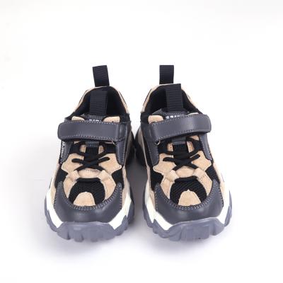 China Custom LOGO Boys Girls Sneakers Kids Lightweight Breathable Strap Anti Slip Sports Running Shoes For Little Kids for sale