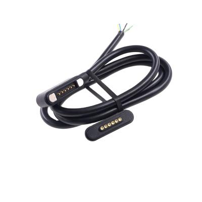 China male & High Strength 2A Waterproof 2A NdFeB Data And Power 6 Pin Magnetic Connector Cable Wire Harness Spring Loaded Male Female Pogo Pin for sale