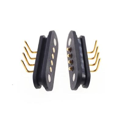 China male & Self Slot Horizontal Female Connection Boad To Board Male Female Header Through 4 Holes Male Connector Magnetic Pogo Pin for sale