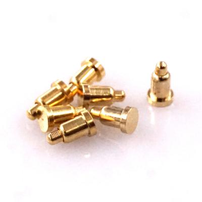 China Male Pin Pogo Pin Factory Connector 3.5 Mm Size SMD PCB Straight Single Flange 2.0mm 12VDC 1A Spring Contact for sale