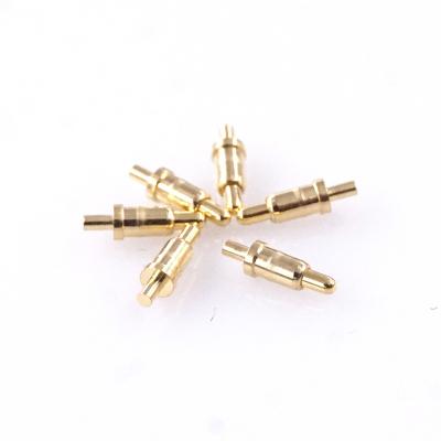 China Male Pin Spring Loaded Pogo Pin Connector 4.5 Mm Height Through Holes PCB Straight Single Flange 2.0mm 12VDC 1A Spring Contact for sale